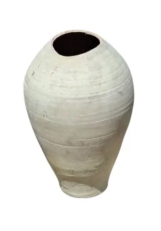 Giara in ceramica beige/grigia H45cm D35cm