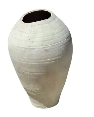 Giara in ceramica beige/grigia H45cm D35cm