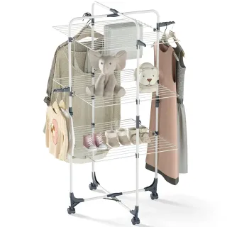 Stendibiancheria con ruote bianco