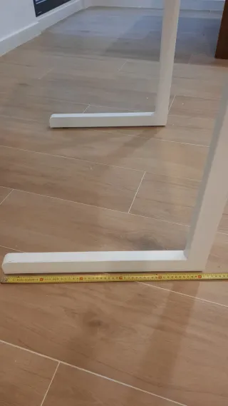 Escritorio patas forja metal y madera