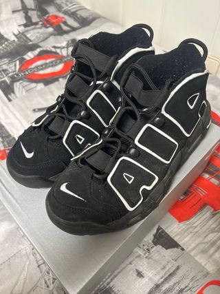Zapatillas Nike Air More Uptempo Negras Blancas