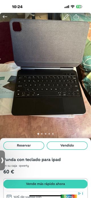 Funda Rosa Tablet con Teclado y Ratón