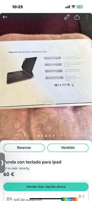 Funda Rosa Tablet con Teclado y Ratón