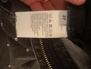 Jeans Pinko grigio con strass