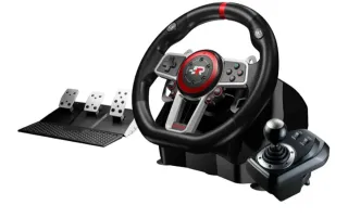 Volante gaming con pedales y palanca