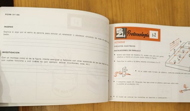 Libro pretecnologia antiguo escolar