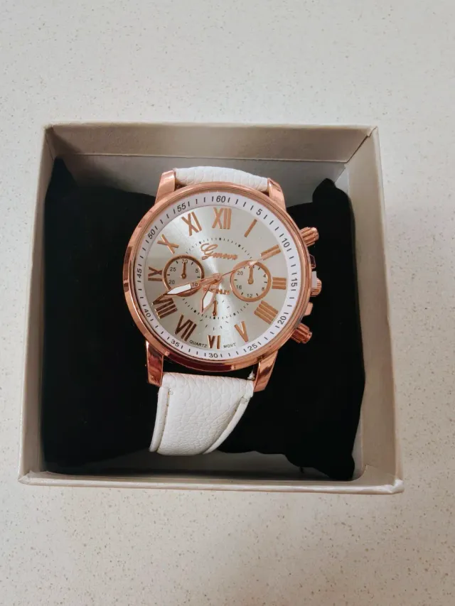 Set parure collana, bracciale, anello orologio