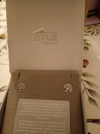 Pendientes Lotus Plata 925M Árbol de la Vida