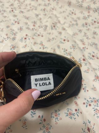 BIMBA Y LOLA Cartera/Monedero Negro Dorado