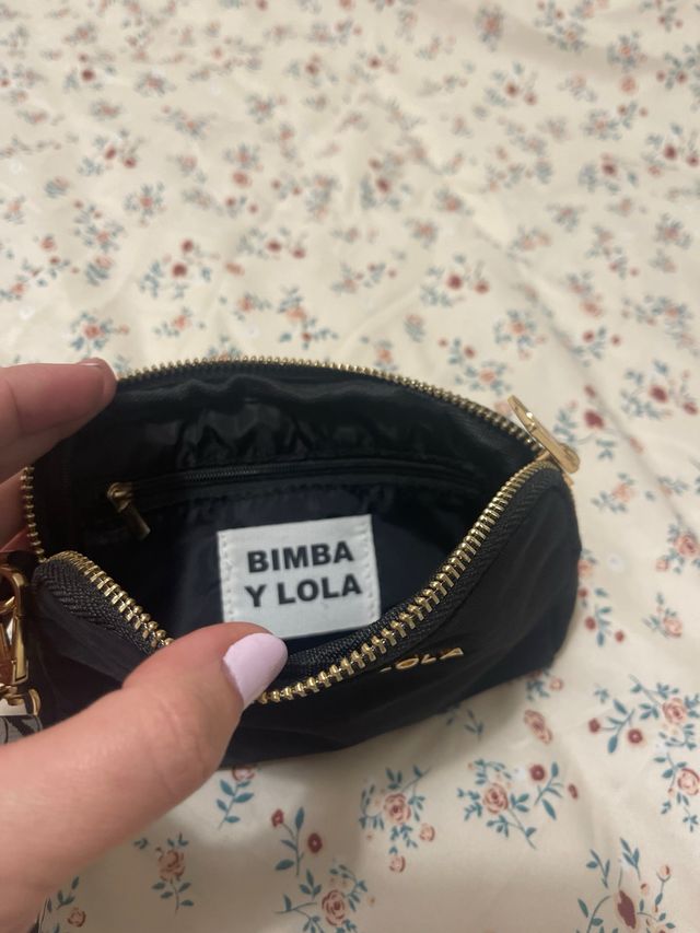 BIMBA Y LOLA Cartera/Monedero Negro Dorado