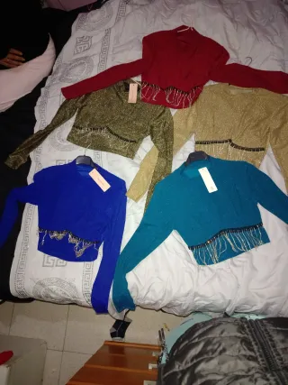 5 Camisetas Brillantes Mujer Talla Única