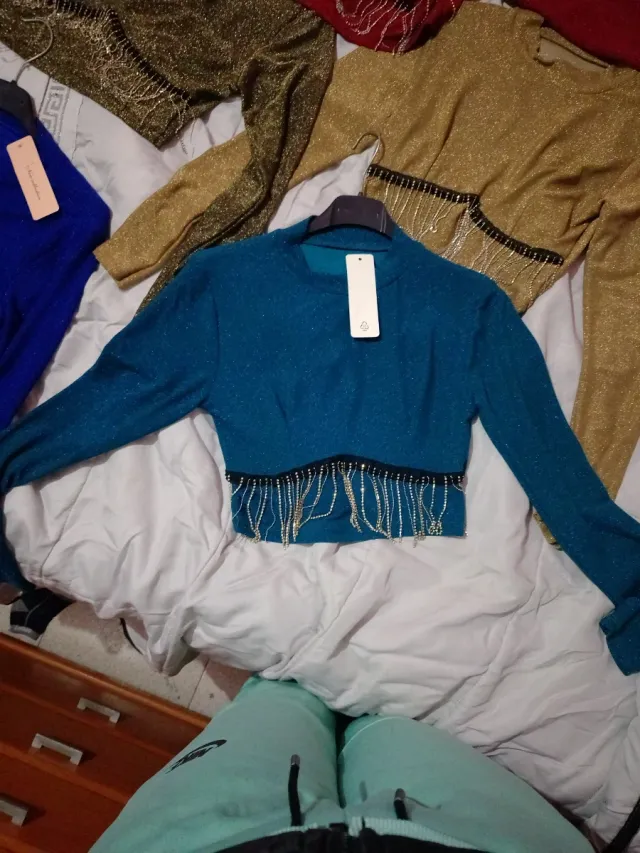 5 Camisetas Brillantes Mujer Talla Única