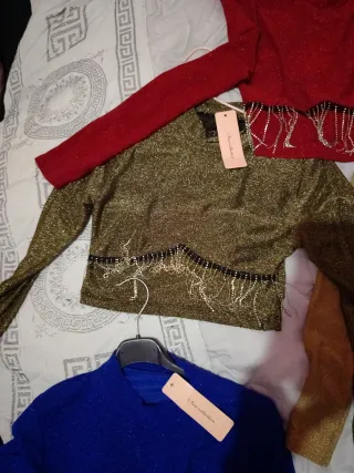 5 Camisetas Brillantes Mujer Talla Única