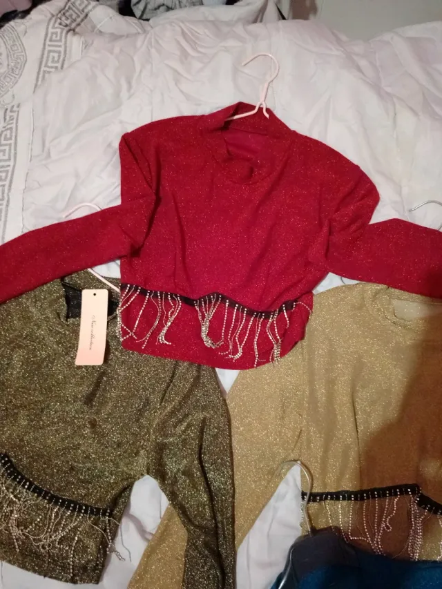 5 Camisetas Brillantes Mujer Talla Única