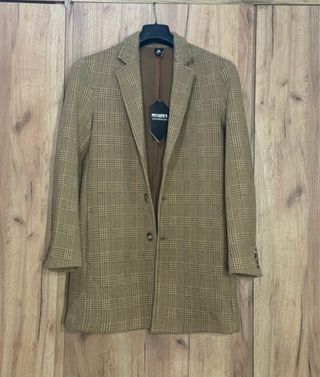 Cappotto lungo uomo beige/marrone