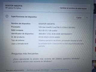 Ordenador HP 15s-fq5xxx Plata