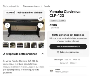YAMAHA Clavinova CLP-123 Piano Digital