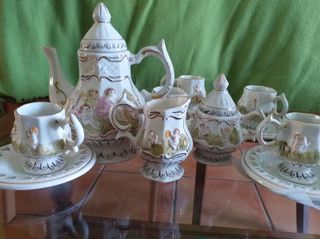 Juego de café porcelana antiguo