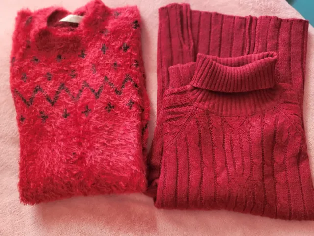 Conjunto 2 jerséis rojos