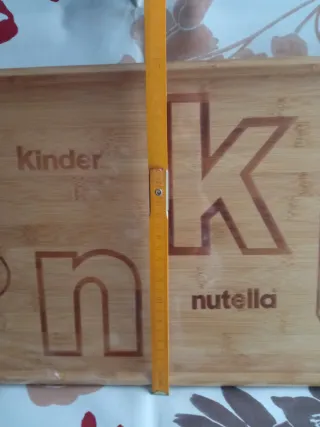 Set 2 Vassoi Nutella Kinder in Legno Nuovi