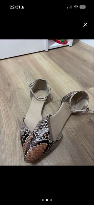 Zapatos planos Sfera estampado serpiente