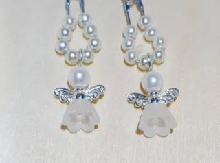 Pendientes Angelitos Perlas y Oro