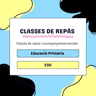 Classes de repàs i acompanyament escolar