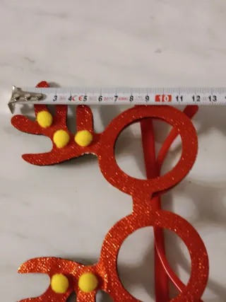 Occhiali Natale Renna Rossi Glitter