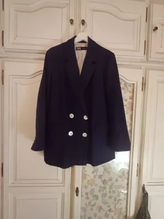 Americana oversize Zara azul marino