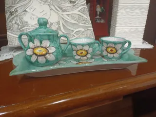 Set Ceramica Vietrese Tazzine e Zuccheriera