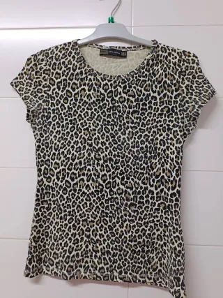 Blusa Zara Estampado Animal M