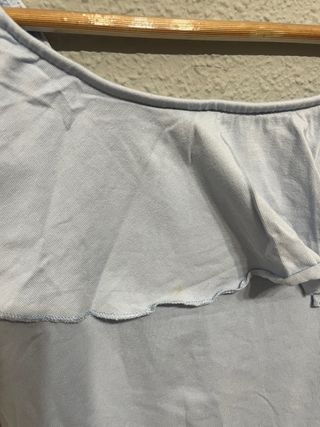 Body azul bebé con volantes