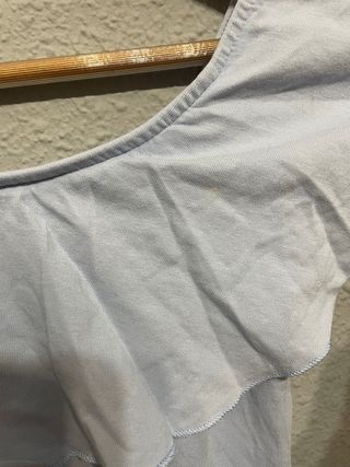 Body azul bebé con volantes