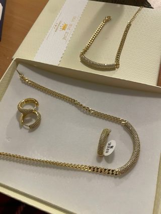 Conjunto Joyas Acero Inoxidable Dorado