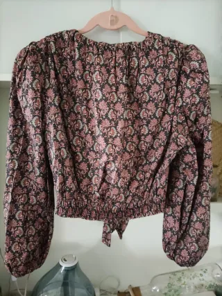 Camisa Zara satinada estampada