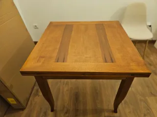 Mesa de comedor extensible madera 90x90 a 180x90