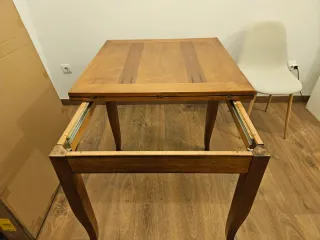 Mesa de comedor extensible madera 90x90 a 180x90