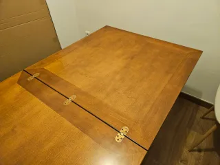 Mesa de comedor extensible madera 90x90 a 180x90