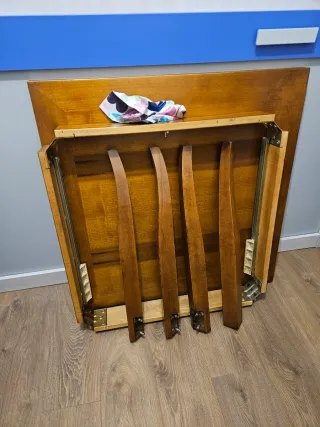 Mesa de comedor extensible madera 90x90 a 180x90