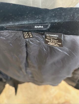 Chaqueta americana terciopelo negra