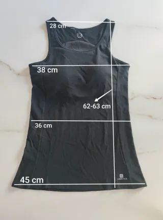 Camiseta sin Mangas Top-Sujetador DOMYOS Talla M