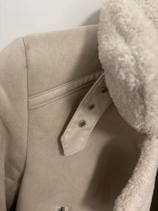 Cazadora Biker Doble Faz Ante Beige