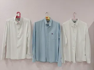 Lote 3 Camisas Hombre (Blanca, Azul)