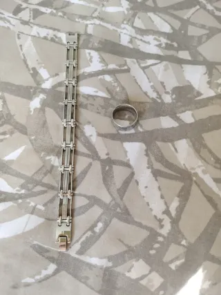 Pulsera de acero sin marca y sortija Viceroy acero