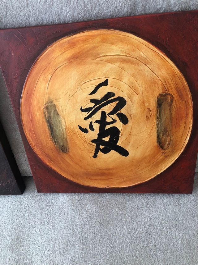 Quadri orientali dorati e marroni