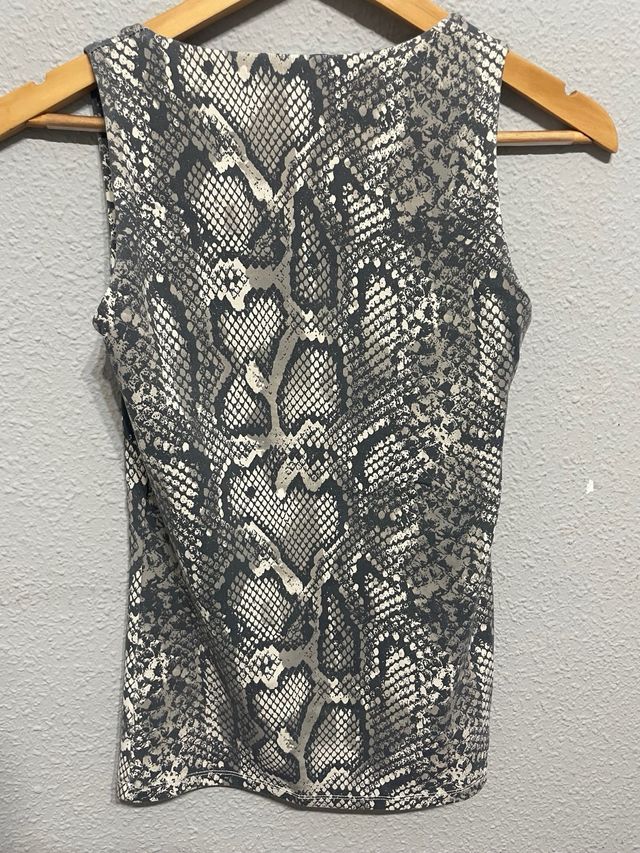 Camiseta sin mangas estampado serpiente