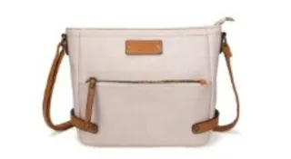 Bandolera ecopiel verde y marrón