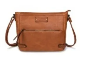 Bandolera ecopiel verde y marrón