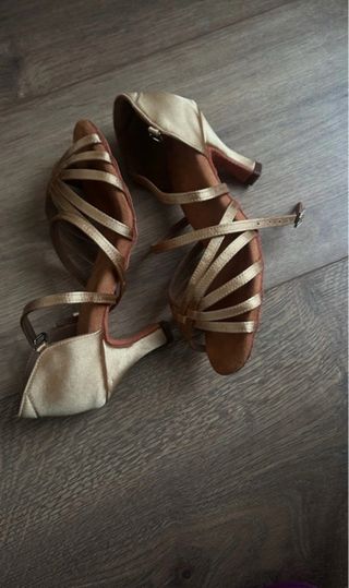 Scarpe da ballo salsa cubana oro