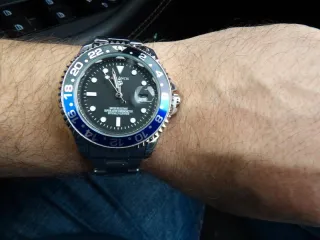 Orologio Uomo stile GMT Batman 40mm – acciaio quad